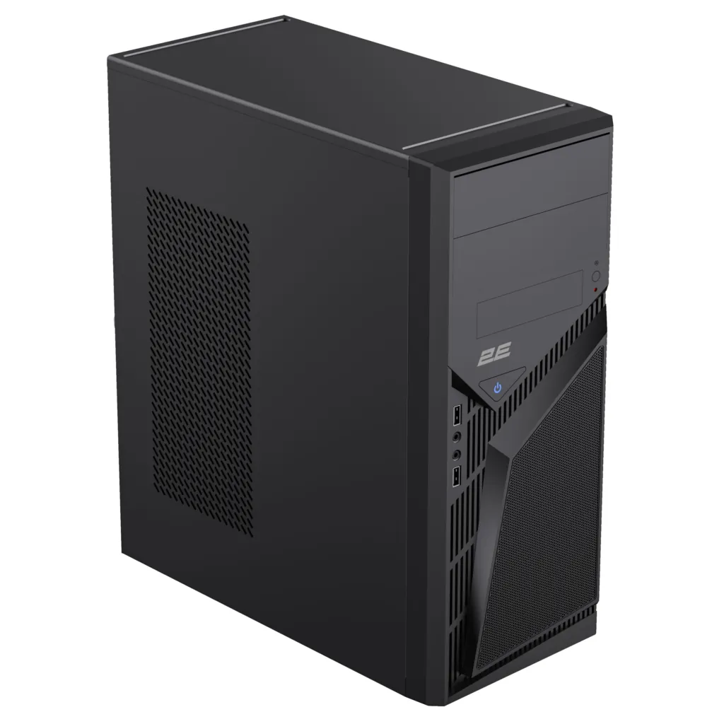 2E Корпус TeamX TMX07 з БЖ 2E ATX400W 2xUSB2.0 1×80мм VGA 310мм, ATX чорний