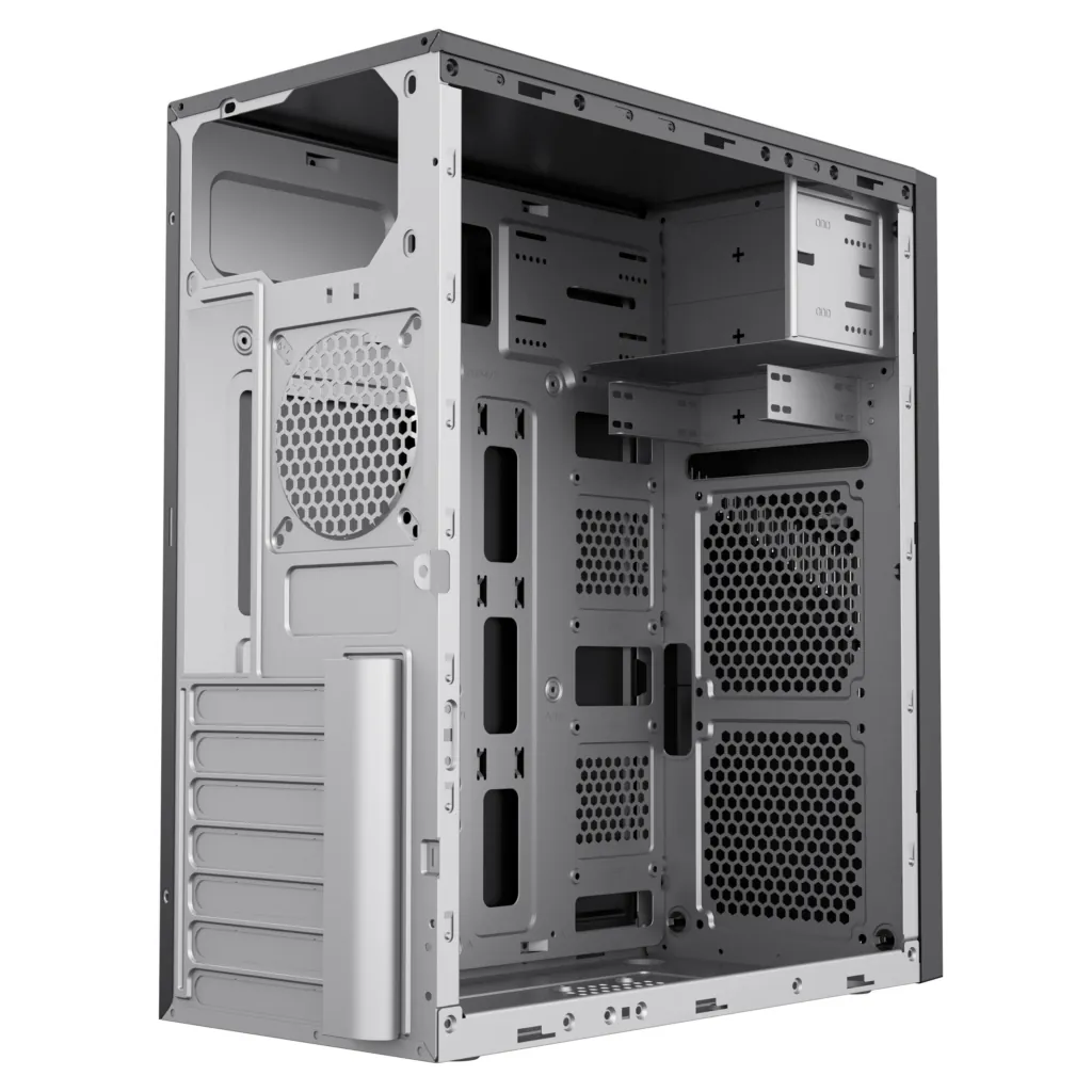 2E Корпус TeamX TMX07 з БЖ 2E ATX400W 2xUSB2.0 1×80мм VGA 310мм, ATX чорний