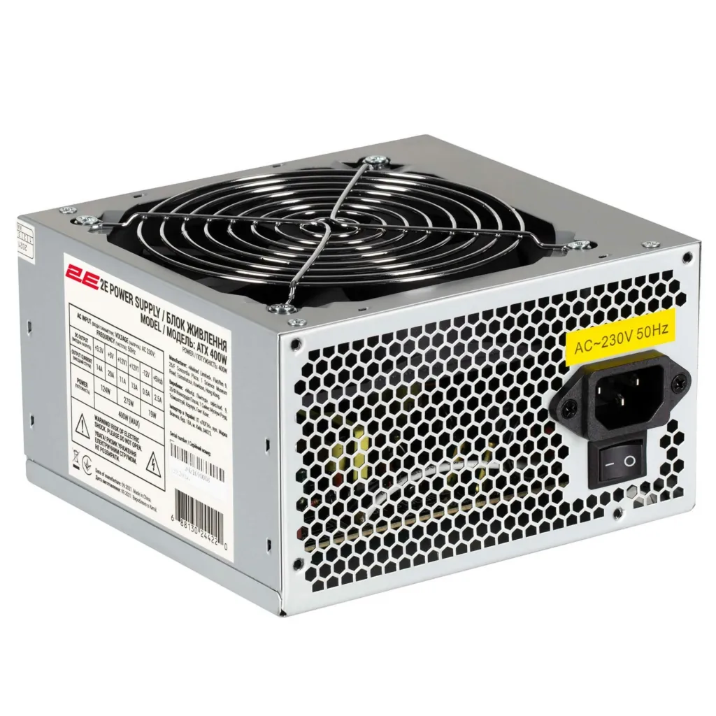 2E Корпус TeamX TMX07 з БЖ 2E ATX400W 2xUSB2.0 1×80мм VGA 310мм, ATX чорний