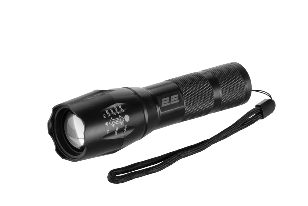 Фонарь ручной аккумуляторный 2E FLYB1812BI Micro-USB 1200мА·ч 1200лм 10Вт 4 режима освещения функция Power Bank IPX4 0.1кг