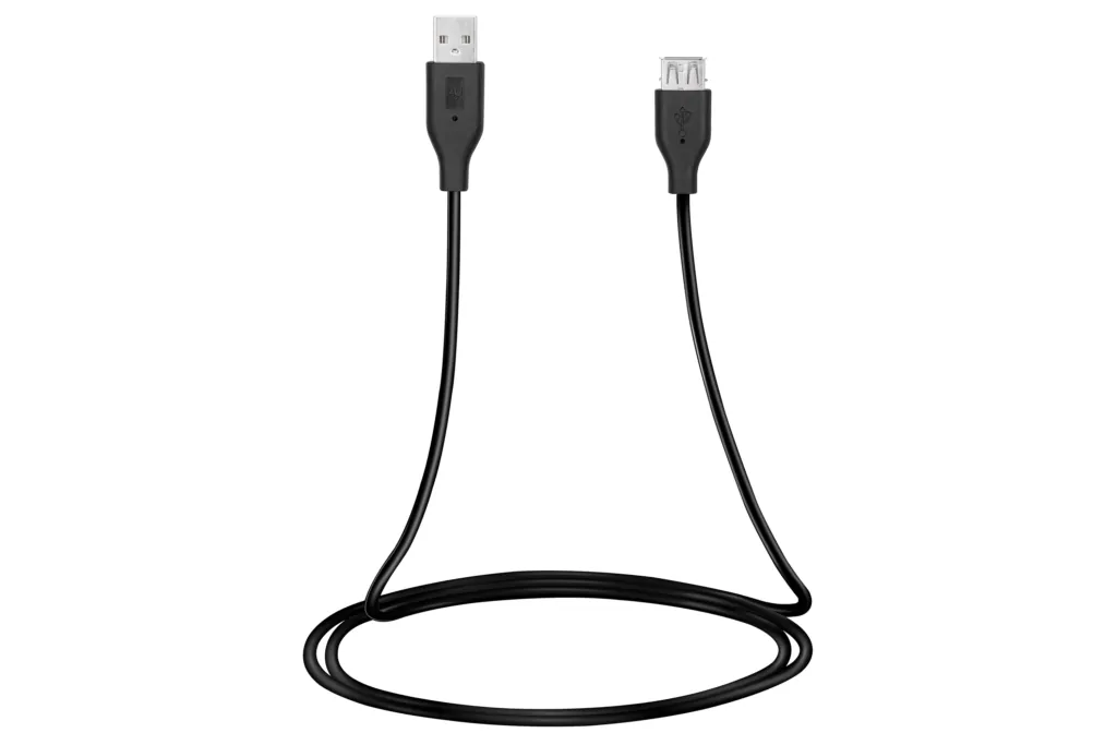 2E Cable USB 2.0 (AM/AF) 1.8m Black