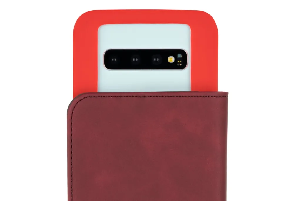 2Е Universal case, 6″-6.5″ (155х80х10 мм), SILK TOUCH, Сarmine red