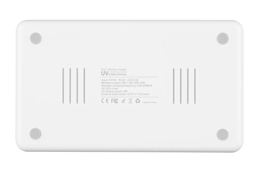 Ультрафиолетовый стерилизатор с беспроводной зарядкой 2E UVSB010, Qi