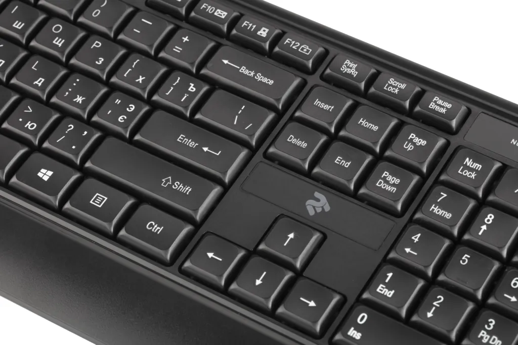 Клавіатура мембранна 2E KS130 105key, USB-A, EN/UK/RU, чорний