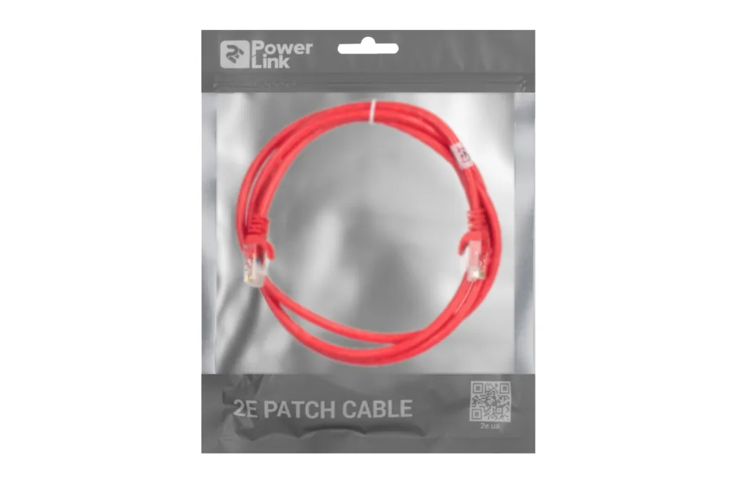 Патч-корд 2E САТ 6, UTP, 1.50м, 26AWG, RJ45, 7/0.16, Cu, PVC, красный