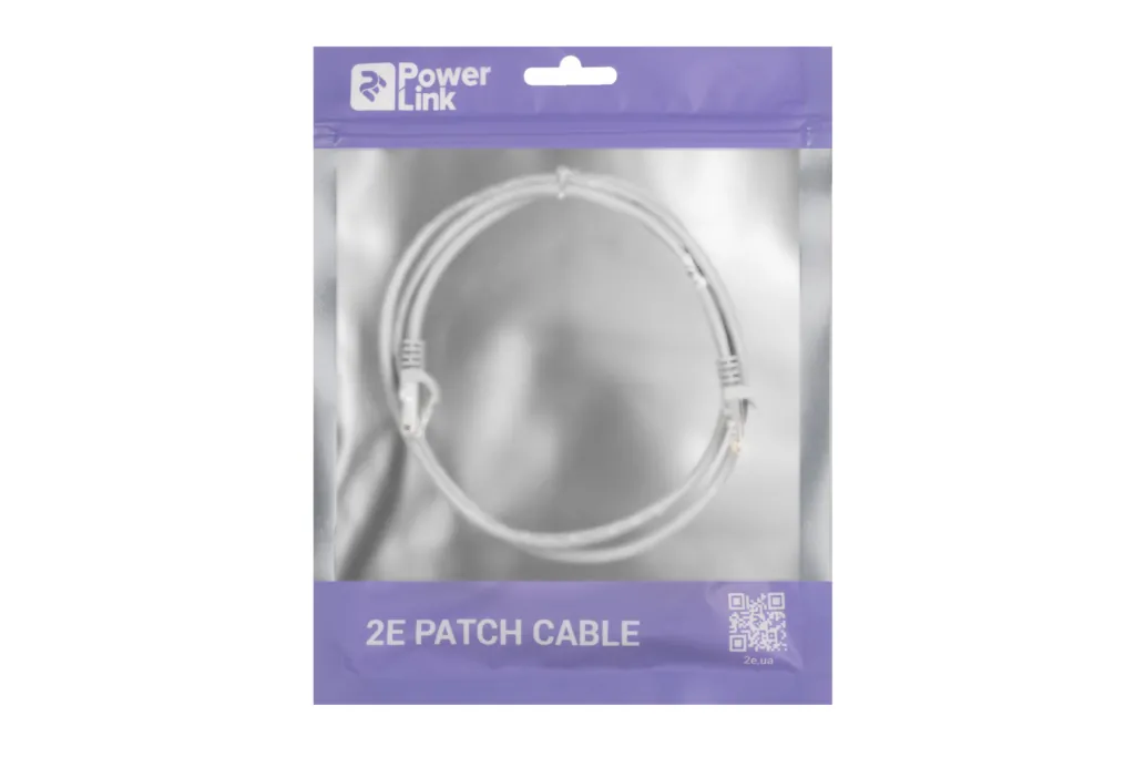 Patch Cable 2E Cat 5e,UTP,RJ45, 26AWG ,7/0.16 CCA, 1.20 m, PVC,Grey