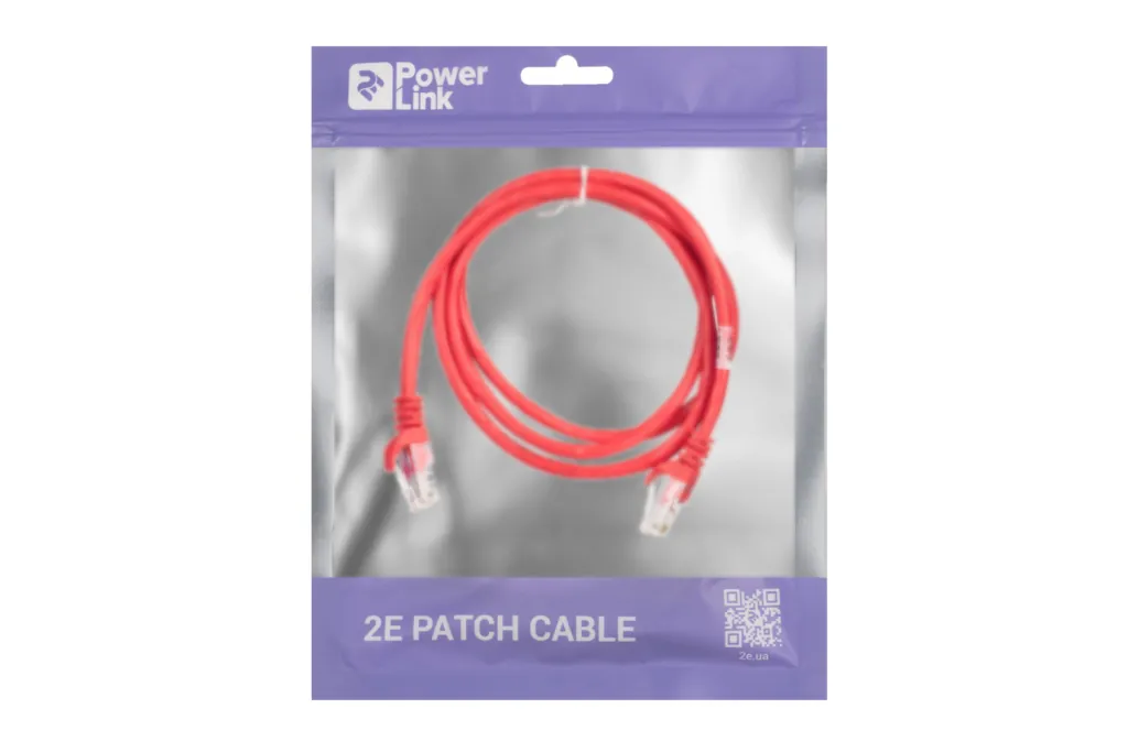Patch Cable 2E Cat 5e,UTP,RJ45, 26AWG ,7/0.16 CCA, 1.20 m, PVC,Red