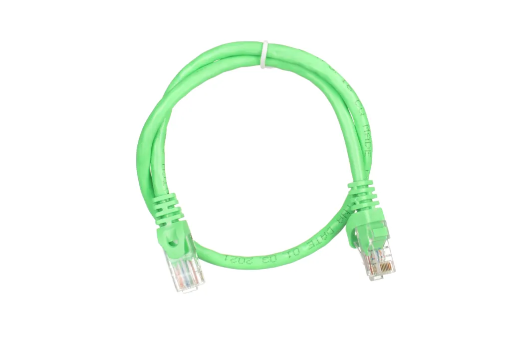 Patch Cable 2E Cat 6,UTP,RJ45, 26AWG ,7/0.16 Cu, 0.50 m,PVC, Green