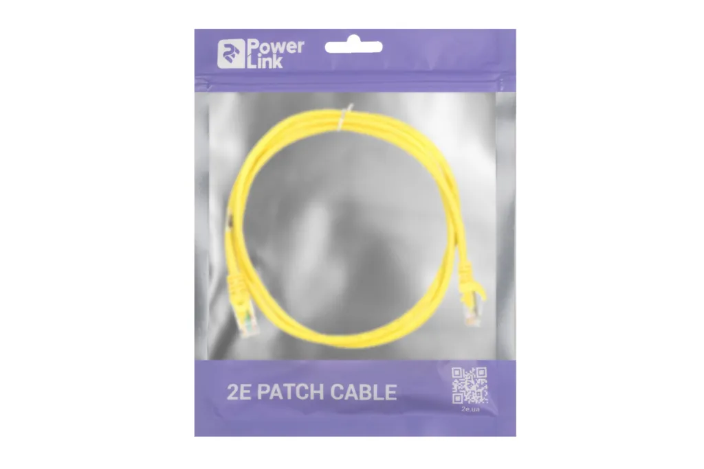 Patch Cable 2E Cat 5e,UTP,RJ45, 26AWG ,7/0.16 Cu, 1.20 m, PVC,Yellow