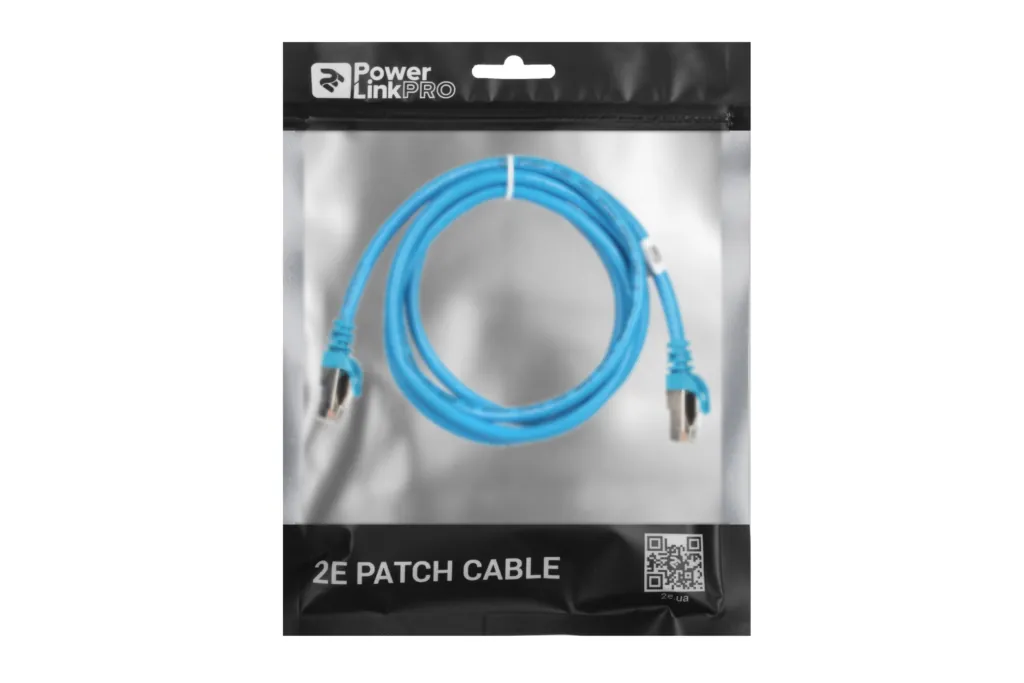 Патч-корд 2E САТ 6, S-FTP, 1.50м, 26AWG, RJ45, 7/0.16, Cu, PVC, синій