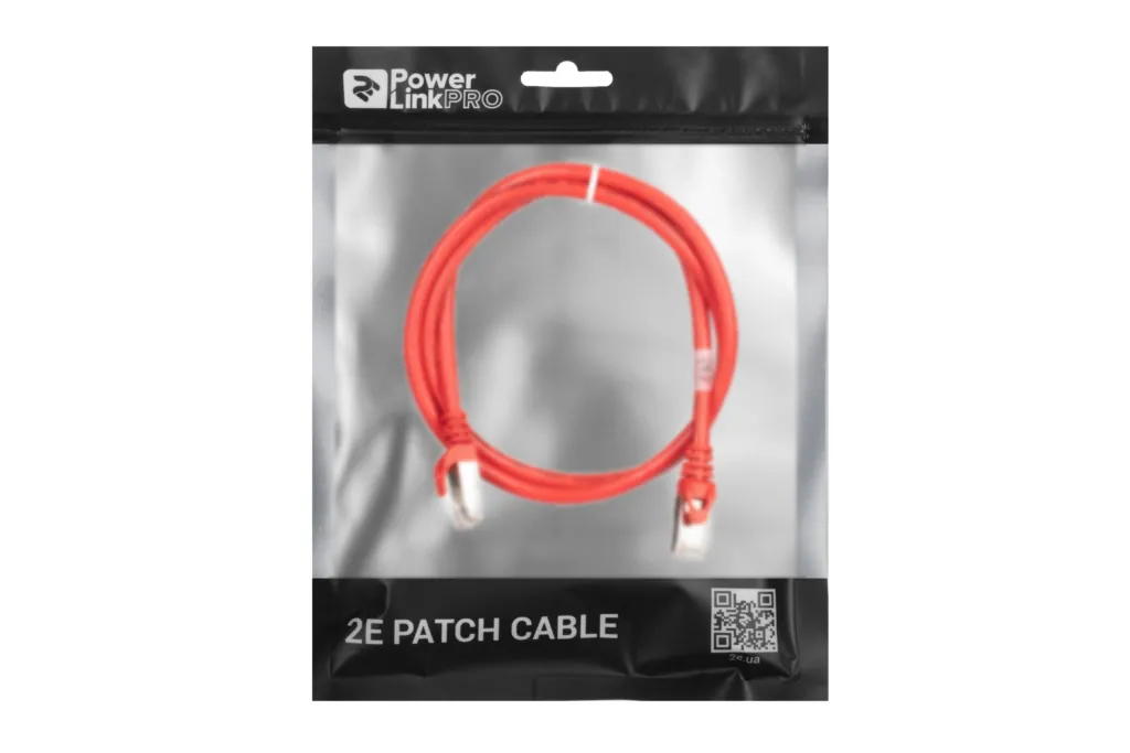 Патч-корд 2E САТ 6, S-FTP, 1м, 26AWG, RJ45, 7/0.16, Cu, PVC, червоний