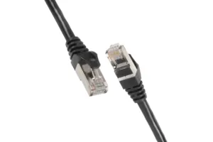 Патч-корд 2E САТ 6, S-FTP, 1м, 26AWG, RJ45, 7/0.16, Cu, PVC, черный