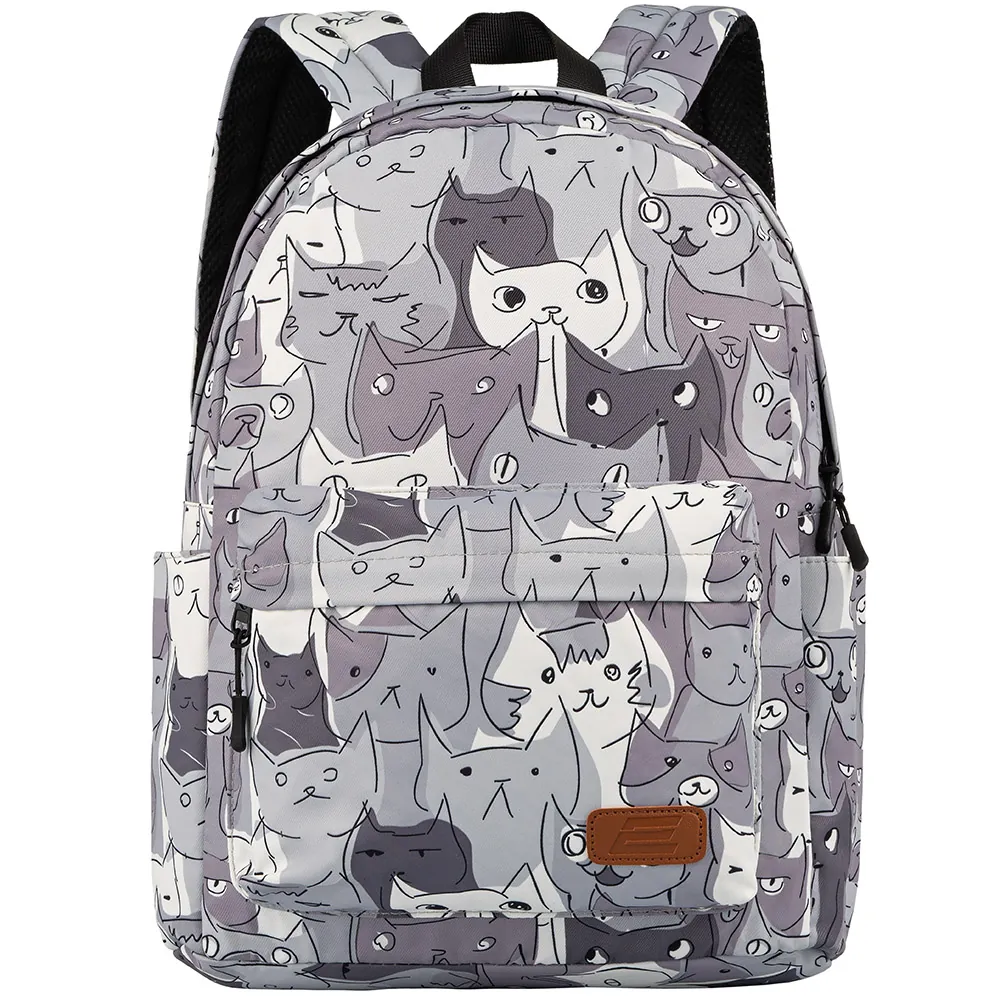 2E Backpack, TeensPack Cats, grey