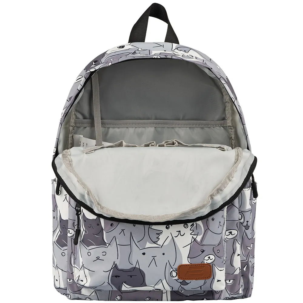 2E Backpack, TeensPack Cats, grey