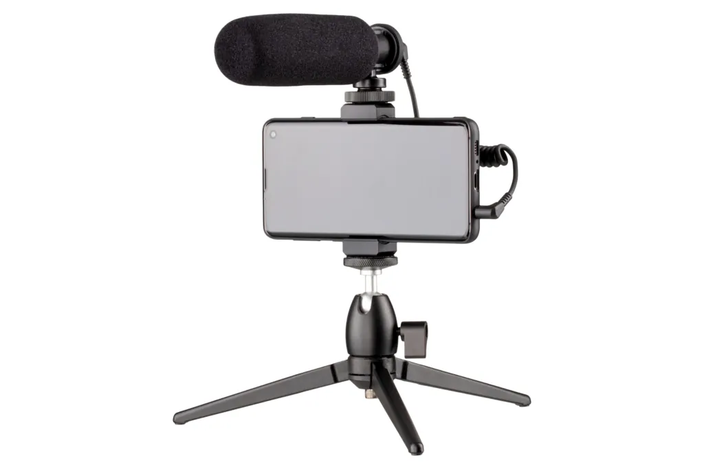Мікрофон з триподом для мобільних пристроїв 2Е AU-CM10S Vlog KIT, 3.5mm