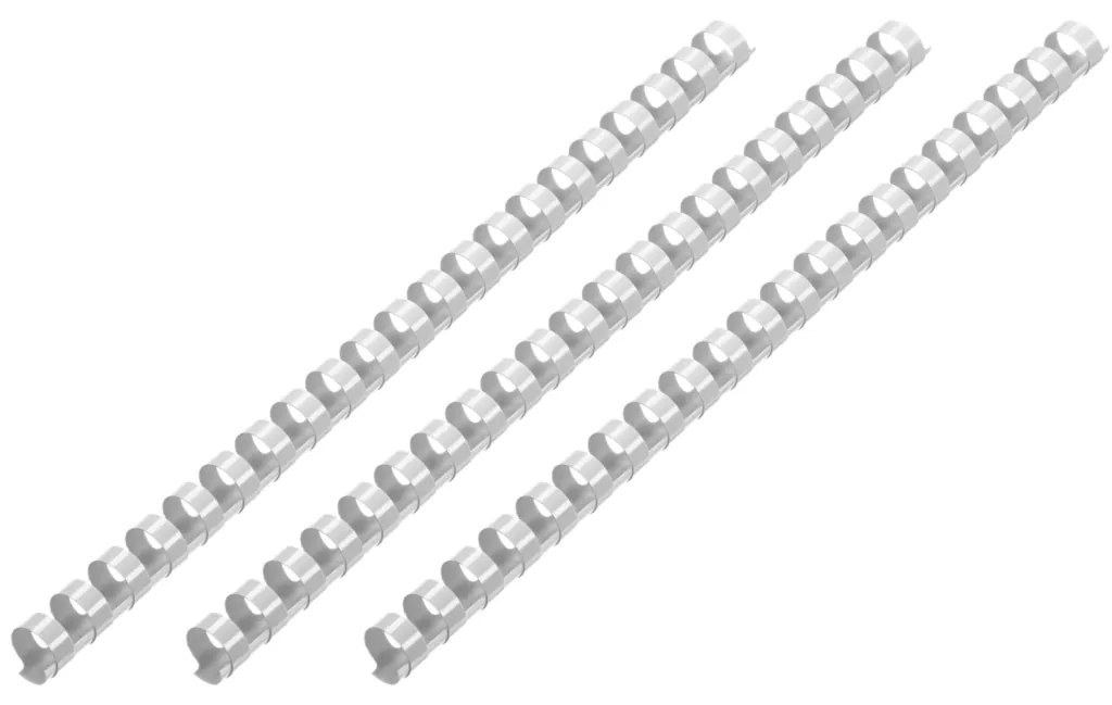 Plastic combs for the binder 19mm light gray 100pcs