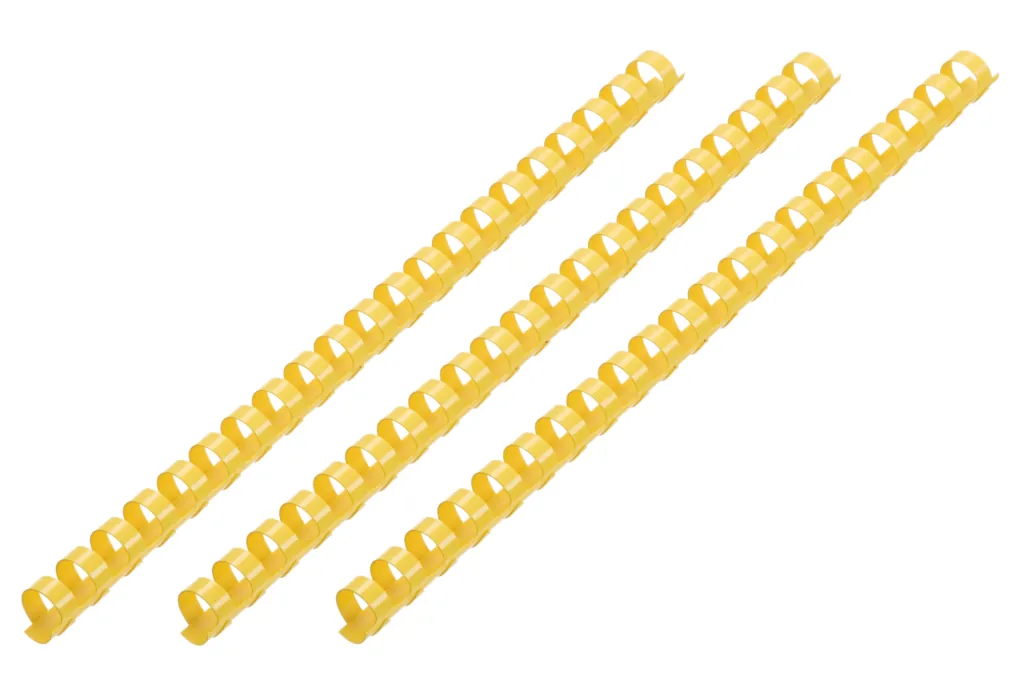 Plastic combs for the binder 22mm yellow 50pcs