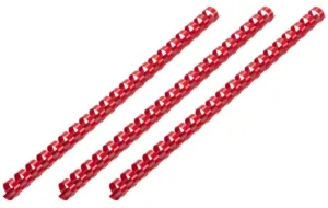 Plastic combs for the binder 22mm red 50pcs