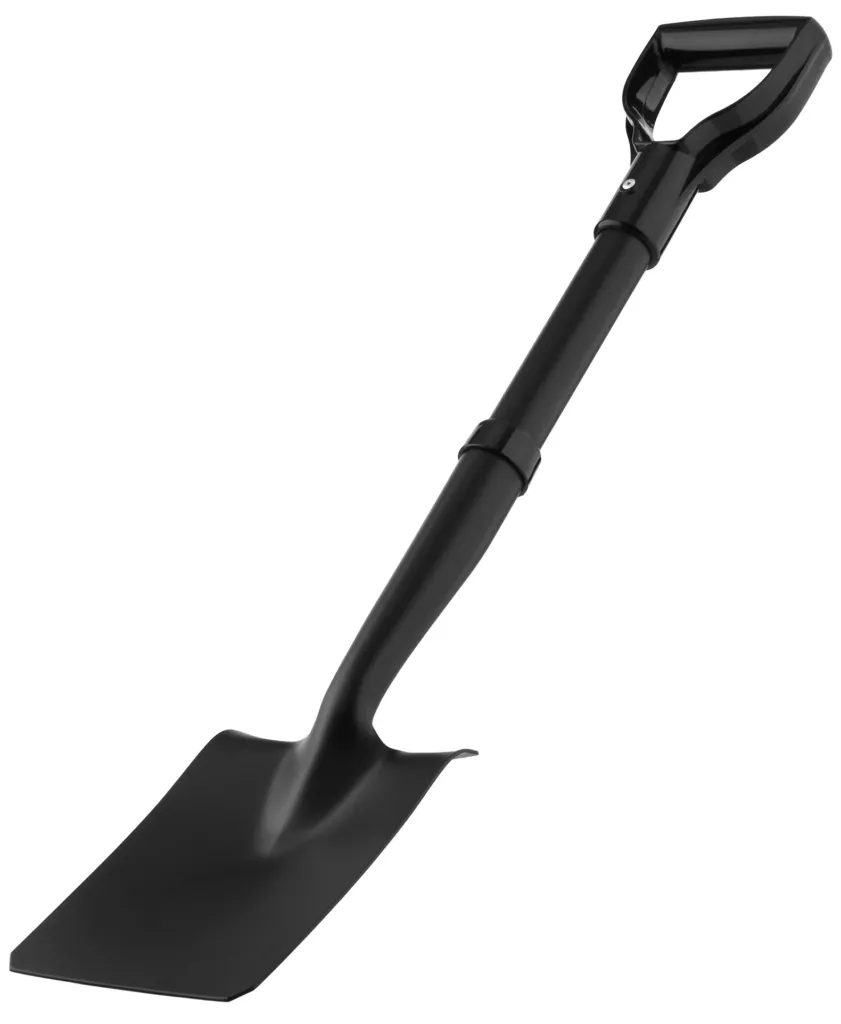 2E Shovel bayonet Fold, straight, compact, steel handle, 2mm, 70cm, 1.05kg