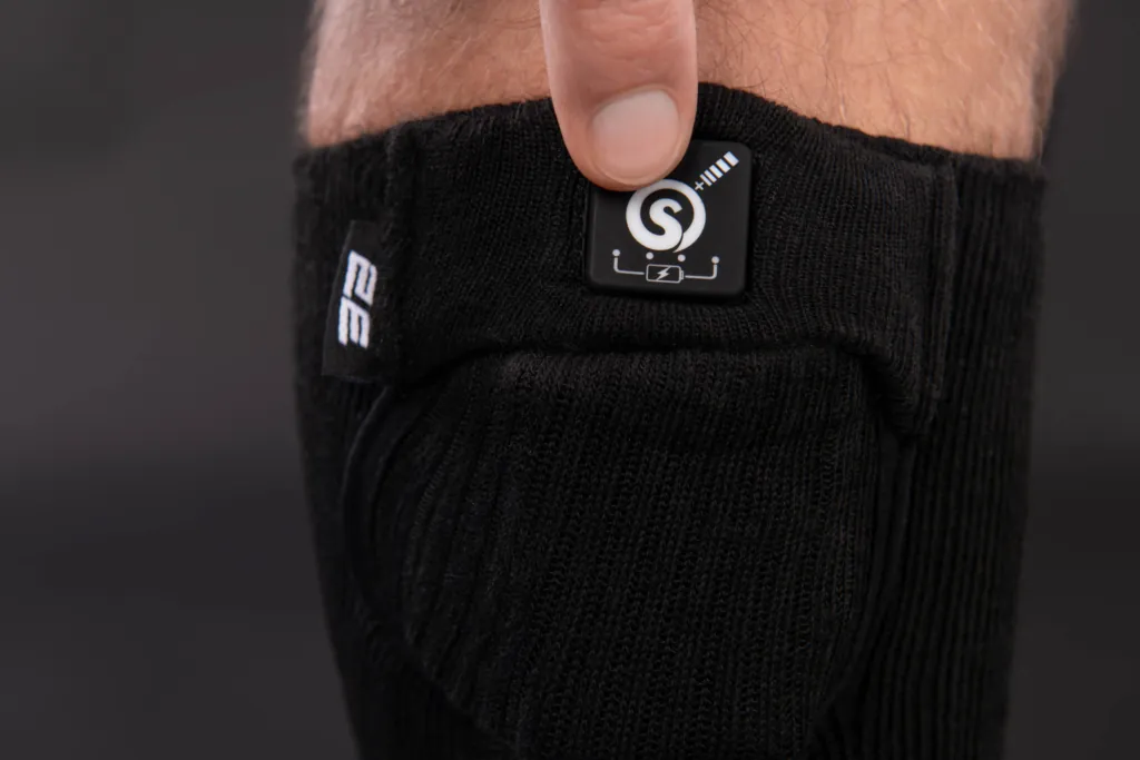 2E Tactical Heated socks Race Plus Black high, size L