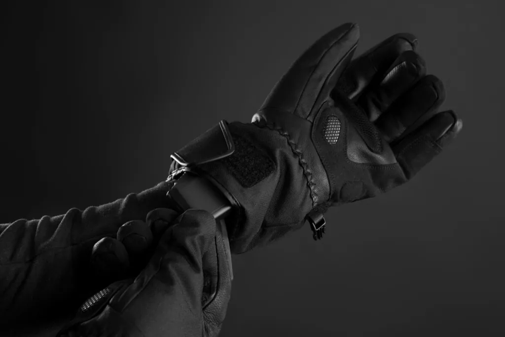 2E Tactical Heated Gloves Rider Black, Size XL