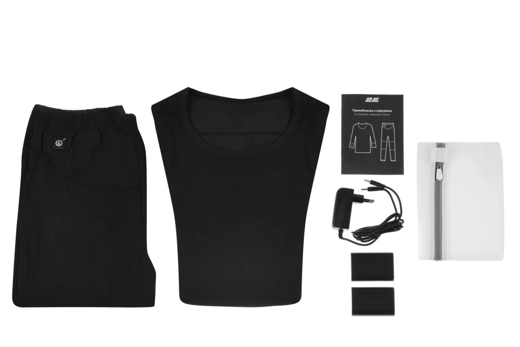 2E Tactical Чоловіча термобілизна з підігрівом eFiber for Men Black, розмір S