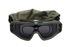 2E Tactical Маска тактическая, защитная Hawk Army Green Anti-fog, сумка, 3 линзы