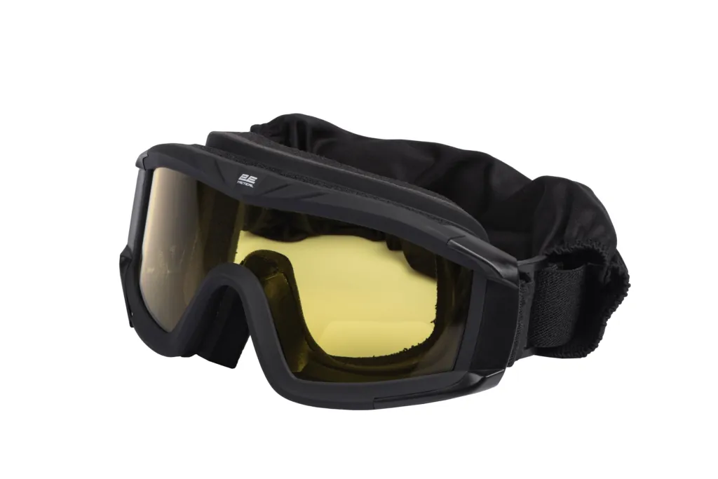 2E Tactical Маска тактическая, защитная Hawk WS Black Anti-fog, 3-х слойный уплотнитель, сумка, 3 линзы
