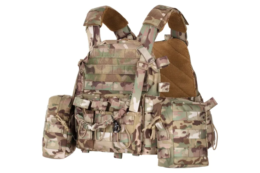 2E Tactical Плитоноска, Тип 1, с карманами для боковой защиты и подсумками, Молле, камуфляж