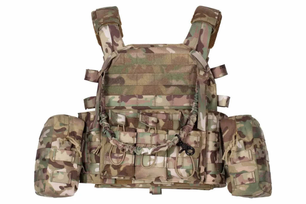 2E Tactical Плитоноска, Тип 1, с карманами для боковой защиты и подсумками, Молле, камуфляж