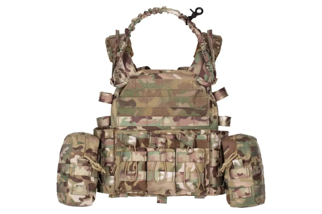 2E Tactical Плитоноска, Тип 1, с карманами для боковой защиты и подсумками, Молле, камуфляж