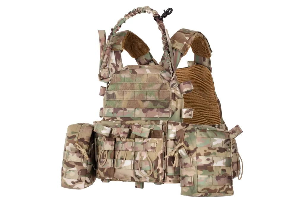 2E Tactical Плитоноска, Тип 1, с карманами для боковой защиты и подсумками, Молле, камуфляж