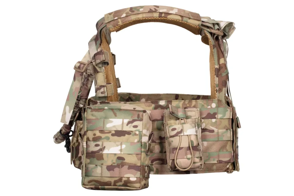 2E Tactical Плитоноска, Тип 1, с карманами для боковой защиты и подсумками, Молле, камуфляж