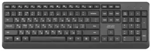 2E Клавіатура мембранна KS220 106key, WL, EN/UK/RU, чорний