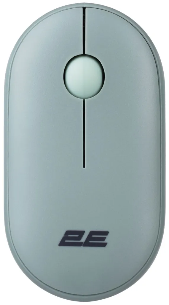 Миша 2E MF300 Silent, WL/BT, попелясто-зелений