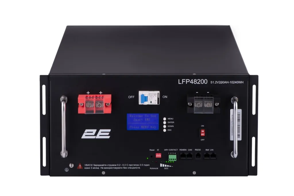 Акумуляторна батарея 2E LFP48, 48В, 200А•год, 19″ LCD 16S