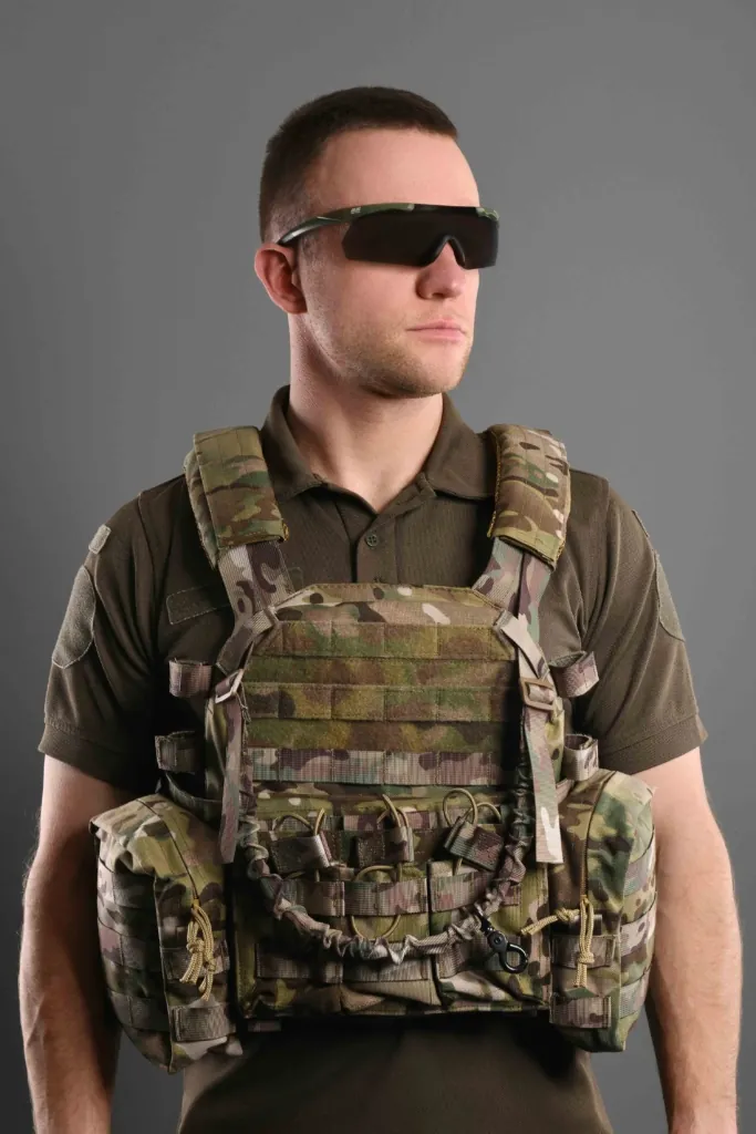 2E Tactical Плитоноска, Тип 1, с карманами для боковой защиты и подсумками, Молле, камуфляж