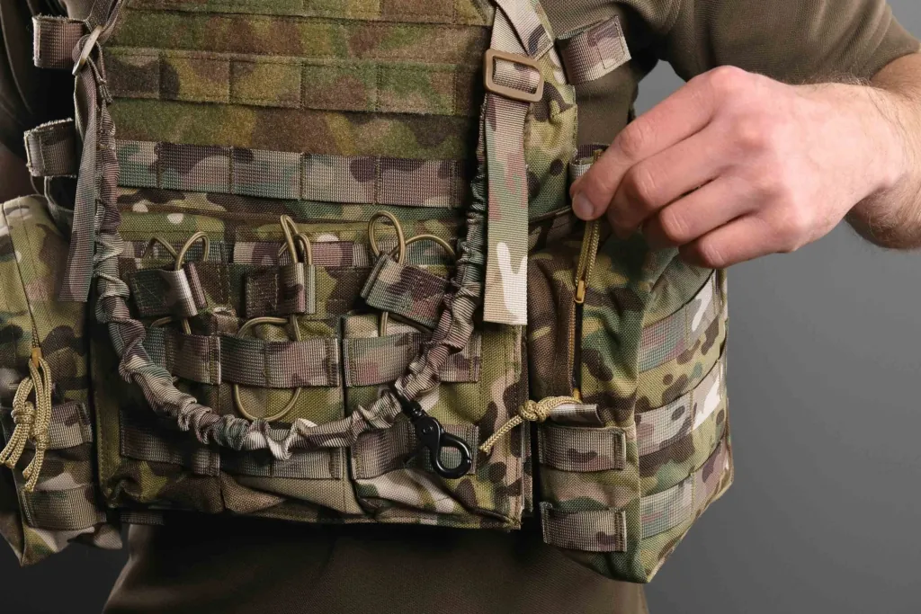 2E Tactical Плитоноска, Тип 1, с карманами для боковой защиты и подсумками, Молле, камуфляж