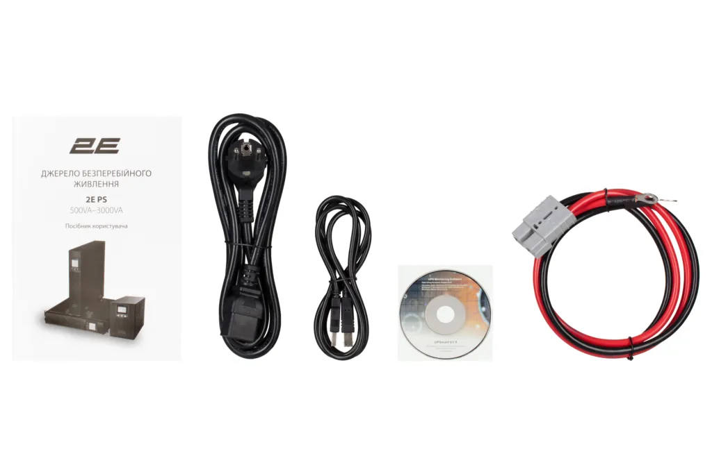 ИБП 2E PS500L, 500VA/300W, на внешние АКБ 12В, USB, 2xSchuko+1xC13