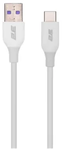 Кабель USB-A > USB-C зарядки/синхронизации 2E 1м, Type-C, Glow, белый