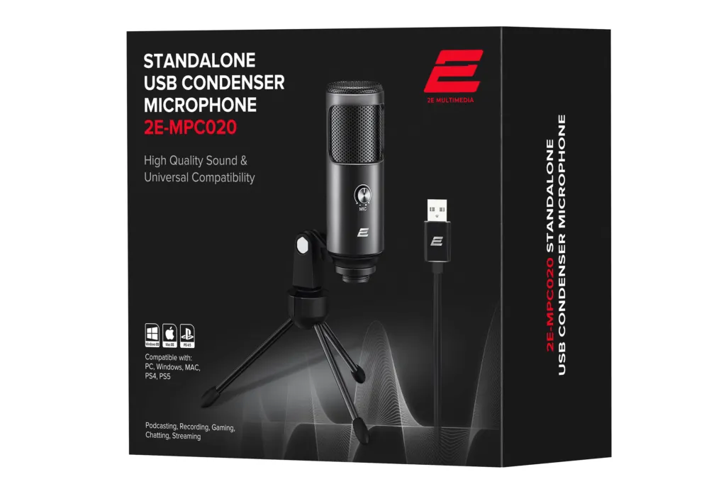 Мікрофон для ПК 2Е MPC020 Streaming KIT USB