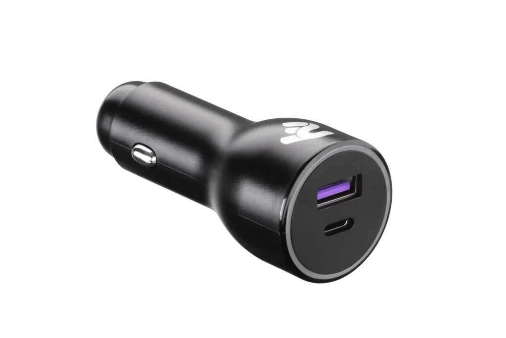 2E Car Charger Dual USB (36W) PD, QC black