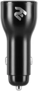 2E Car Charger Dual USB (36W) PD, QC black