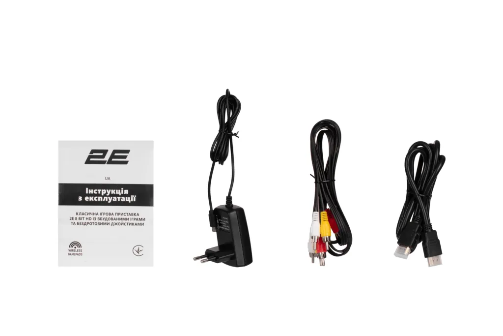 2E Ігрова консоль 8bit HDMI (2 бездротових геймпада, 298 ігор)