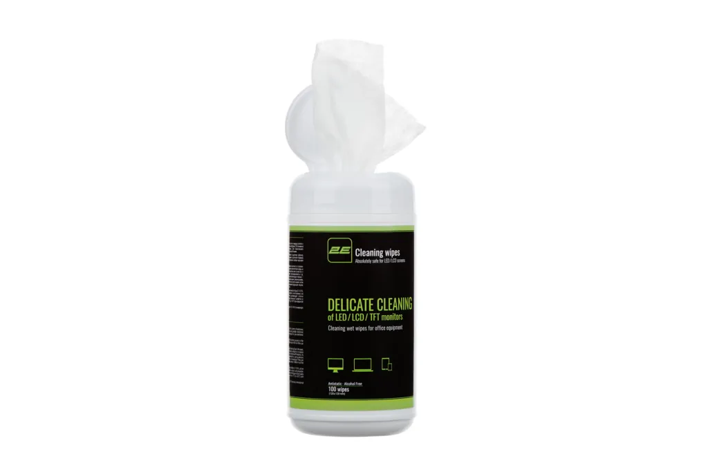 Wet wipes 2E for office equipment, 12х12cm, 100pcs
