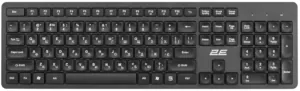 Клавіатура мембранна 2E KS260 106key, WL, EN/UK, чорний