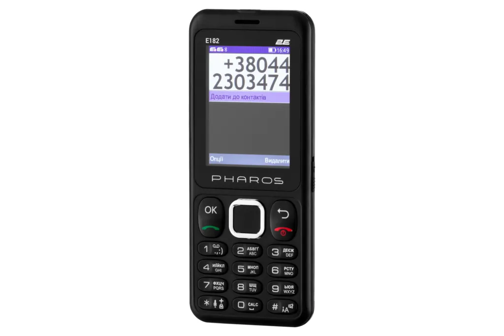 Mobile phone 2E E182 2.4″ 2SIM, 1700mAh, Black