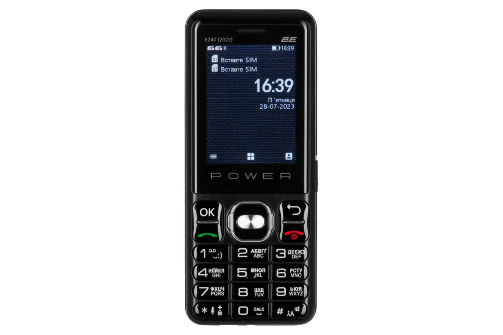 Mobile phone 2E E240 2023 2.4″ 2SIM, 2500mAh, Black