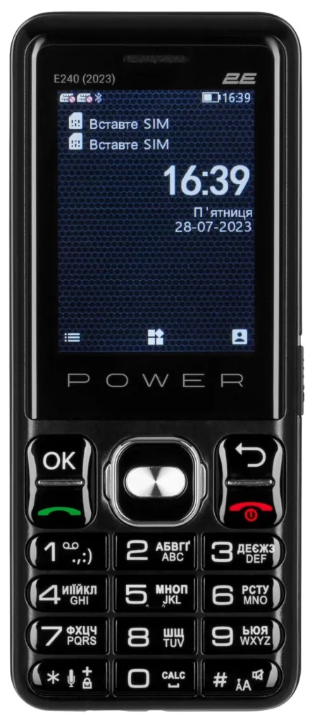 Mobile phone 2E E240 2023 2.4″ 2SIM, 2500mAh, Black