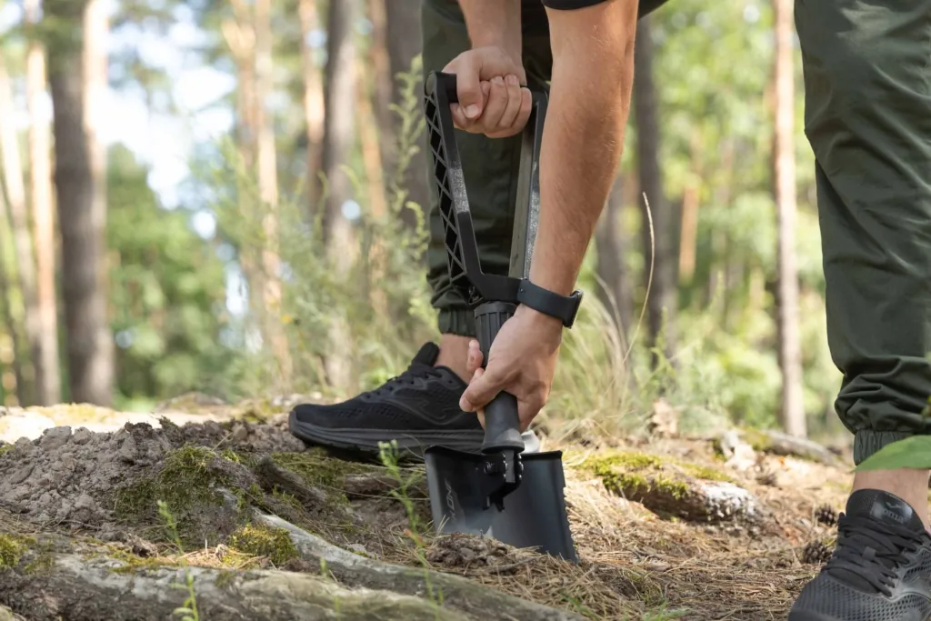 2E Tactical Лопата тактическая Fox One Black складная, 59 см, 1.1 кг